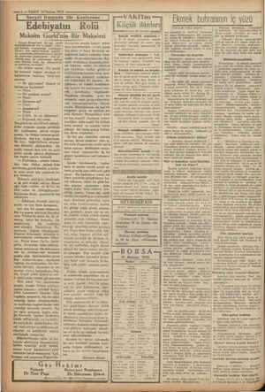    —6 —VAKIT 14 Haziran 1952 et Rusyada Bir Konferans TVAKITın Edebiyatın Rolü Maksim Gorki'nin Bir Makalesi | İ a6 25 beygir