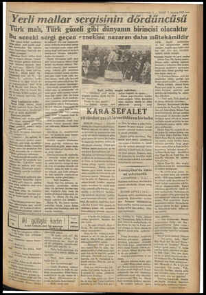  a mik ii Yerli mallar se Türk malı, Türk güzeli gibi dünyanın sergisinin dör 5 — VAKIT 2 Ağustos 1932 e ünc birincisi...