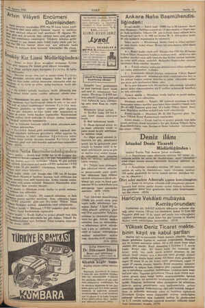      8 Ağastor 1932 Artvin Vilâyeti Encümeni Daimisinden: ve ADN bacaya “karatmdun $188 ira $$ kuruş bedeli keşifli tit ey de