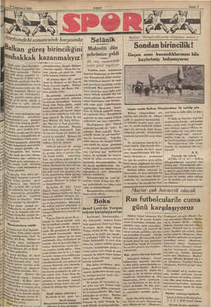  yet ve gi / a Gİ) 5 b Miletizmdeki sonunculuk karşısınd. Balkan güreş birinciliğini muhakkak kazanmalıyız! günü Beyoğlun -