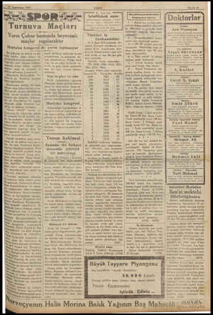  17 Teşrinisani 1932 Turnuva diğ Sayfa 11 RR İL Maçlar Yarın Çukur bostanda heyecanlı | maçlar yapılacaktır i Mıntuka kongresi