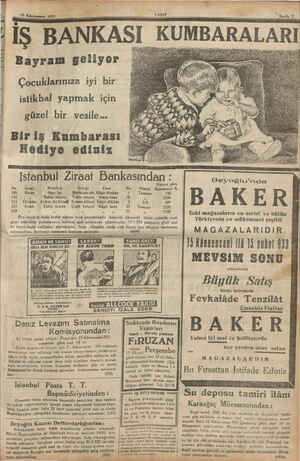    KY ” GÜNAL ediücndnekein VAKIT NO —— e. vi Sayfa 11. İŞ BANKASI KUMBARALARI Bayram geliyor : li mena Mai Çocuklarınıza iyi