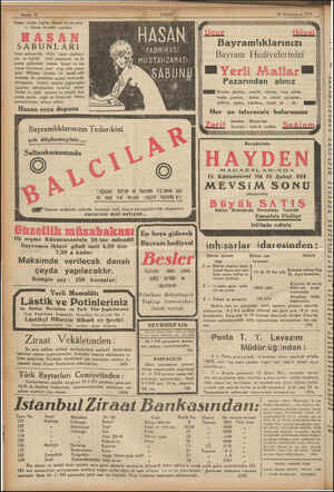  IstanbulZiraat Bankasından: Sayıfa 12 — & Hasan zeytin yağile, Hasan ko'onyasile ve Hasan kremile yapılmış SABUNLARI we a )
