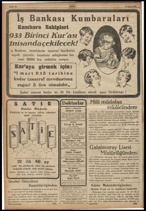    İş Bankası Kumbara Sahipleri 933 Birinci Kur'ası Inisandaçekilecek! iş Bankası, memlekette tasarruf hareketini teşvik...