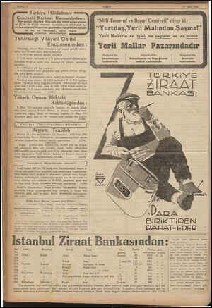  29 Mart 1933 Türkiye Hilâliahmer muzu er Meni U lam Bi “Milli Tasarruf ve Iktısat Cemiyeti” diyor ki: la(T. C. O.K. İ.)...