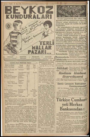  —12--VAKIT 5 Mayıs 1933 amaa m * - KUNDURALARI MALLAR PAZARI... Ankarada | Istanbulda Çocuk sarayı karşısında Bahçekapıda |