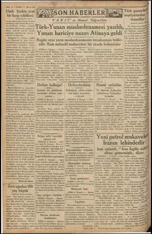  — Z>—VAKIT 7 Mayıs1933 - - —— —- —— — — < Uzak Şarkta yeni! | ai İDİ Türk gazetelef bir harp tehlikesi ” İma 'neşriyatından