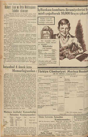    MEŞE i —evam o Mayıs 1933 — - fskeri Lise ve Orta Mekteplere Talebe alınıyor 1 — 1933-1934 ders senesi için İstanbulda...