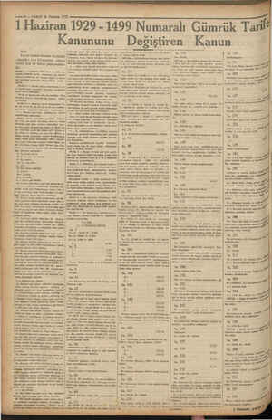     —l10— VAKIT 4 Haziran 1933 Kanununu D Mots Tarife numaraların karşılıklı rakamlar, yüz kilosundan alınan resmi, lira ve