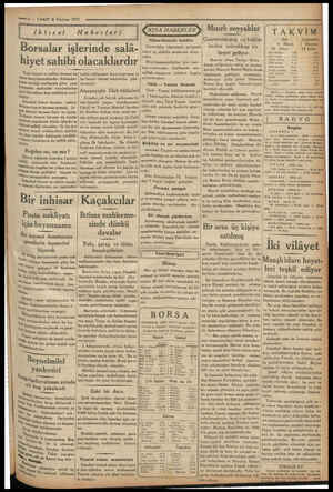  EEE —a — VAKIT 6 Haziran 1933 m Iktısat hiyet sahibi olacaklardır Yeni ticaret ve zahire borsası ka nunu hazırlanmaktadır.