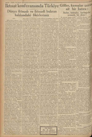  > —10 — VAKIT 17 Haziran 1933 Iktısat konfer 1899 tarihinde emteanın pera - kende satış fiyatlarının bu fevkalâ de yüksekliği