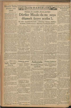  Ri per az —2 — VAKIT 28 Haziran 1933: Hükümet Telefon şirketini satın almalı Başmakaleden Devam miktara imtiyazın şirketten