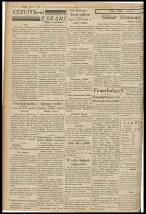  — 4 — VAKIT17 Temmuz 1933 CI iz Vİ Tlerin YAKMAK SAPAR 7 Bu suretle ilk defa olarak tari hin orta devrinde Cizvitler tara -|