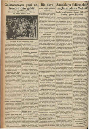  ü “il —ö.— VAKIT 23 Temmuz 1933 m Galatasarayın yeni an- Bir dava (Sandalcıyı öldürmektel trenoru dün geldi Yüzmelerde 800