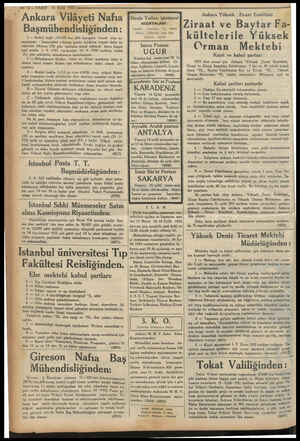  “5 Jem 12 — VAKIT 14 Eylül 1933 —— © Ankara Vilâyeti Nafıa Başmühendisliğinden: 1 — Bedeli keşfi (19169) lira (89) kuruştan