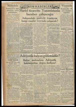  ” ve, 2-— VAKIT 17 Eylül 1933 Yi 7. Mübadele | Viyanada Komisyonun lâğvı, gidenlerin tekrar gelebilmeleri Ankara — Mübadele