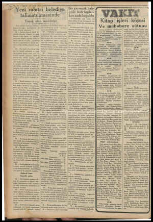  KİRİ m v0 — VAKTE 22 “Eylül 1933. —-e Yeni zabıtai belediye talimatnamesinde Yasak olan maddeler Yeni zabitai belediye...
