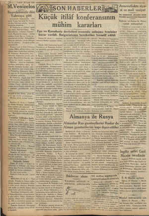    2 — VAKIT 28 Eylül 1933 . | .Venizelos Başvekilimizle dün Yalovaya gitti © © Şehrimizde bulunmakta olan a sabık Yunan...