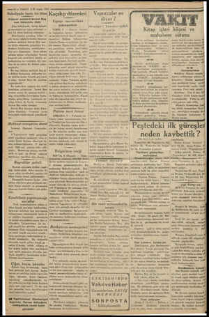  —l0 — VAKIT 6 B. teşrin 1933 - Belediyede hazin bir ölüm) Kaçakçı düzenleri | Vapurcular ne Mebani müdürü Servet Bey | kan