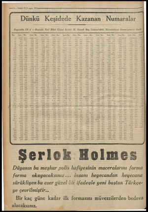  —10 — VAKIT 13 B. teşrin 1933 Lira No: 35 o 150 43 100 101 100 10 106 10 10 1000 100 20( 10 10( 100 100 100 1000 200 No: 3015