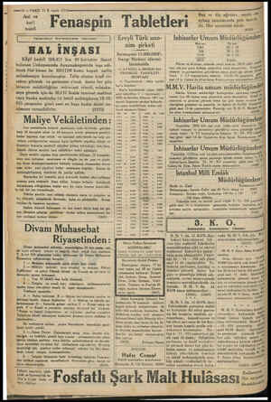  ki —lâ — VAKIT 17 B. teşrin 1933 Ani ve kat'i tesirli bine Istanbul Belediyesi itânları anları | di Ereyli Türk ano- HAL...