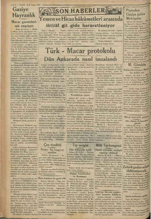  Pe ŞAŞMA YE — 2 — VAKIT 23 B. teşrin 1933 Gaziye Hayranlık Macar gazeteleri- nin neşriyatı Peşte, 22 (A.A.) — Matbu: at Macar