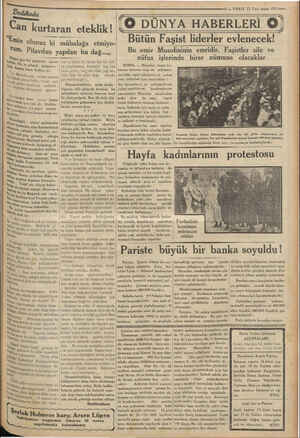     9 — VAKİT 12 2.nci teşrin 1933 RE (© DÜNYA HABERLERİ ©) Bütün Faşist liderler evlenecek! Bu emir Musolininin emridir....