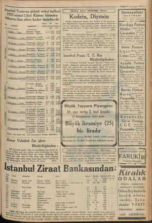   e e mmm m MM yam 11 — VAKIT 29 Z.nci teşrin 1933-— | İstanbul Tramvay şirketi evkat tarifesi , 4733 senesi 1inci Kânun...