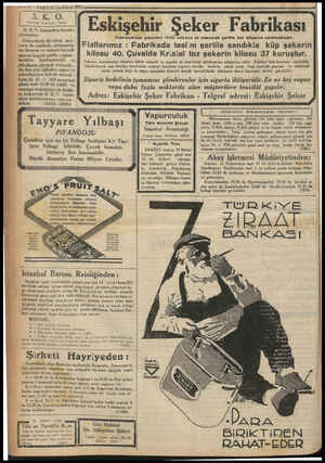  VAKIT 26 Lincikâcun 1933 m ON Eye alma Komisyonu ılânlar Eskişehir Şeker Fabrikası Fabrikamızın şekerleri 1CCO khilcdan az
