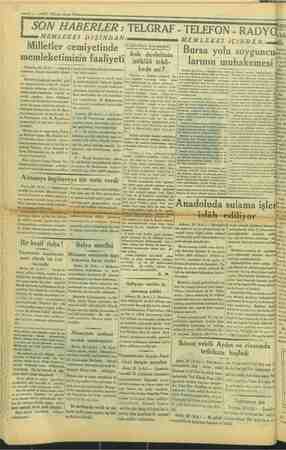    baraka — #AKIT 24il.nci kânun 1934 Milletler cemiyetinde i | SON HABERLER: TELGRAF. TELEFON. RADYO djbu MEMLEKET yetinde |