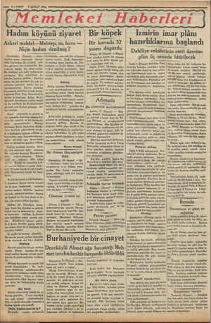     A gg AŞ O — s—VAKIT 2 ŞUBAT 1914 Memleket Haberleri Hadım köyünü ziyaret i Askeri mahfel—Mektep, su, hava — Niçin hadım