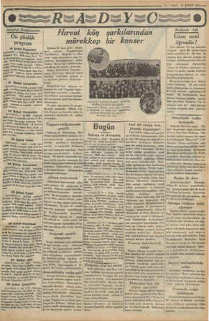    Istanbul Radyosunda a On günlük prosram 19 Şubat Pazartesi 1STANBUL — 1830 Plak neşriyatı, 19 Fransızca dert, 1930 ajans,
