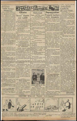  3 VAKIT 23 ŞUYAY 1934 — | Londra Mektuba ii Londra'da Bir pazar Günü.. “Hakimiyeti Milliye, den “Londra taşmıyor. Bu taşınmak