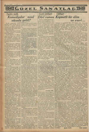    — 3—VAKIT 15 MART 1934 ”” NATLARİ Komedyalar nasıl vücuda geldi? Evvelki makalelerde trajedi | bahsinde tetkik ettiğ'miz