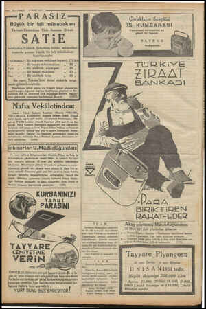  — 12—VAKIT 19 MART 1934 PARASIZ— Büyük bir tali müsabakası Tesisatı Elektrikiye Türk Anonim Şirketi SATIE tarafından Elektrik