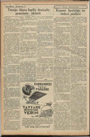  —3—VAKIT 22 MART 1934 Çanakkale Harbinde :8 Tuzağa düşen İngiliz denizaltı gemisinin akıbeti İngiliz amirali Sir Corç Gors'un