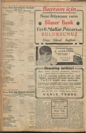      — 12—VAKIT 23 MART 1934 Doyçe Bank Und Diskonto Gezelşaft Istanbul Şubesinin Kânunuevvel 1933 gayesi bilânçosudur: i...