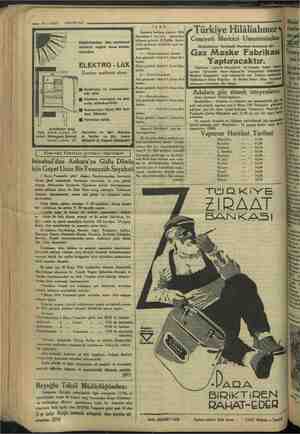    — 12 —VAKIT 2 MAYIS 1934 İLAN Düşünmeden söz verilmez! Elektrik soğuk hava dolabı almadan ELEKTRO - LüX Üzerine'malümat...