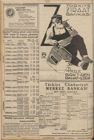    — ii? VAKIT 24 "TEMMUZ 1934 Holantse Bank-Üni N.Vv. Sabık Bahrısefit Felemenk Bankası İstanbul Şubesi Galata Karaköy Paras