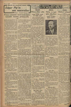    —— i—YAKIT Merakı bir sergüzeşt romanı Edgar Pip'in son maceraları Yazn 1 AĞUSTOS 1934 ; Arnold Galtopen Dilenci Aliye abla