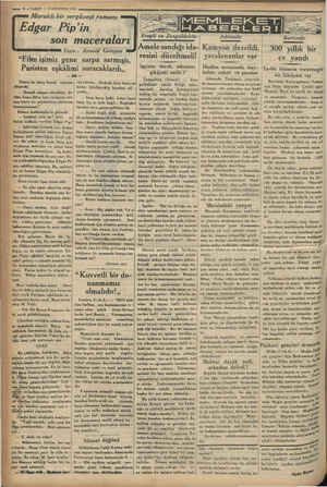  MA TEA 8 — VAKIT 7 # AĞUSTOS 1914 Meraklı bir. sergüzeşt romanı Edgar Pip'in son maceraları Yazn : Arnold Galopen © Sonrada