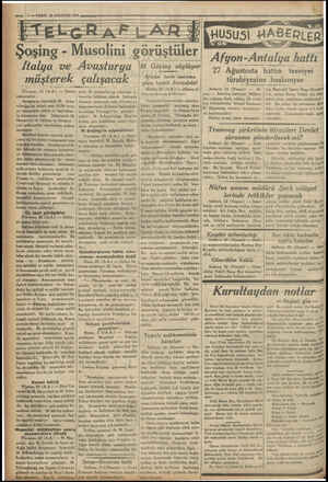  — 2 MAKKİ 23 AĞUSTOS 1934 Şoşing - Musolini g ftalya VE Avusturya | İM. Göring | Göring ring söylüyor müşterek Floranse, 22