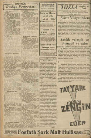    b. » # , “. Mi, a 26 Ağustos Pazar © ASTANBUL: 18,30 Plâk neşriyatı, 19,20 Ajans ha- berleri. 1980 Türk masiki neşriyatı: