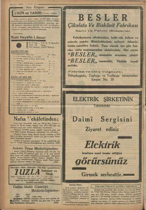    14 EYLÜL 1934 Yeni Kitaplar i i (DÜN ve YARIN) Tercüme Külliyatı İ Bütün milletlerin edebi, içtimai, iktisadi, mali... en
