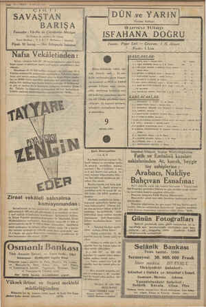  Kİİ 29 EYLOL 1934 NR i Cİ SAVAŞTAN | BARIŞA | Yazanlar : Vâ-Nü ile Çürüksulu Meziyet Öz Türkçe ile yazılmış ilk roman Tevzi