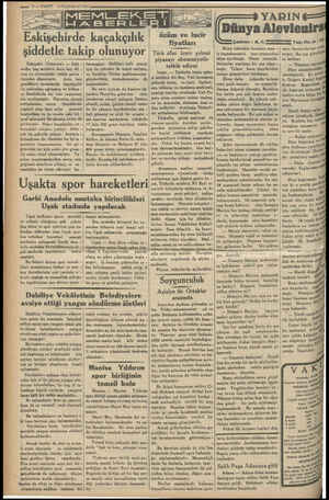  — $— VAKİT Demir. 13 Teşrinlevvel 1934 Eskişehirde kaçakçılık şiddetle takip olunuyor | ri. Eskişehir (Sakarya) — İnhi -...