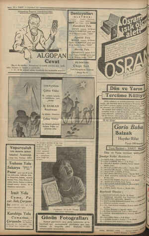  Sli —— 16 — VAKİT 10 Teşrinisani 1934 Galatasaray Eczanesi müstahzeratından: pm na Baş ve diş ağrıları, Romatizma ve siyatik