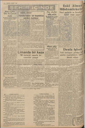  10 — VAKITZI ŞUBAT 1939 Havalar iyi yünü Dün ilk Cemre düştü Rasathane müdürü Cemrenin düşmesi hakkında izahat Şikâyatler,