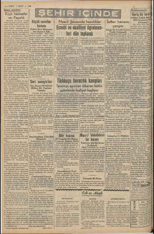  2 « VAKIT 7 MART — 1939 Sosyal meseloler: Küçk hâdiseler ve Papalık Kardinal Pacelli'nin Pi Xİ adıyla papalığa seçilmesi...