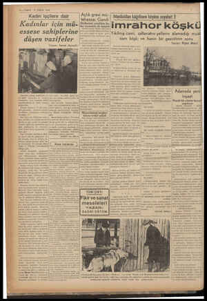  GEN iy EE 4 NISAN 6 — VAKIT Kadın işçilere dair 1939 | Açlık grevi mü- tehassısı Gandi Hâdiseleri evvelden ha- ber vermekle